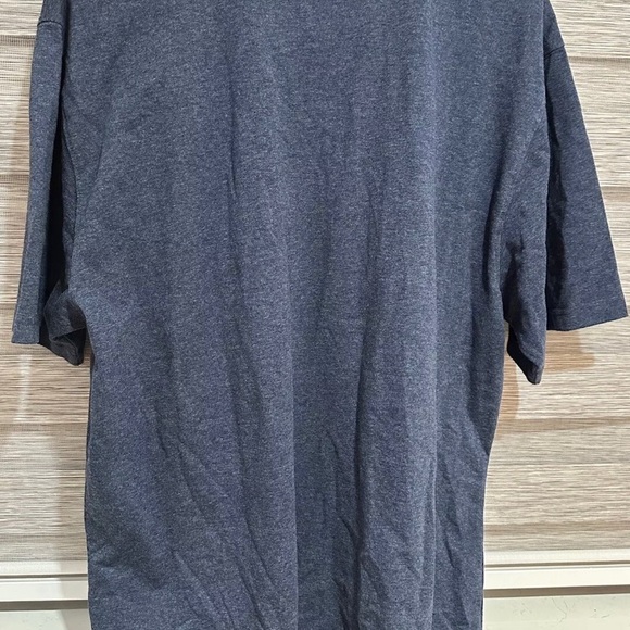 CARHARTT Loose Fit Short Sleeve Pocket 3-Button Henley SHIRT L Navy TK0084-M - Picture 2 of 4